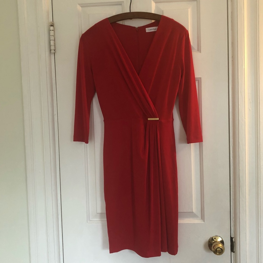Red Calvin Klein Dress